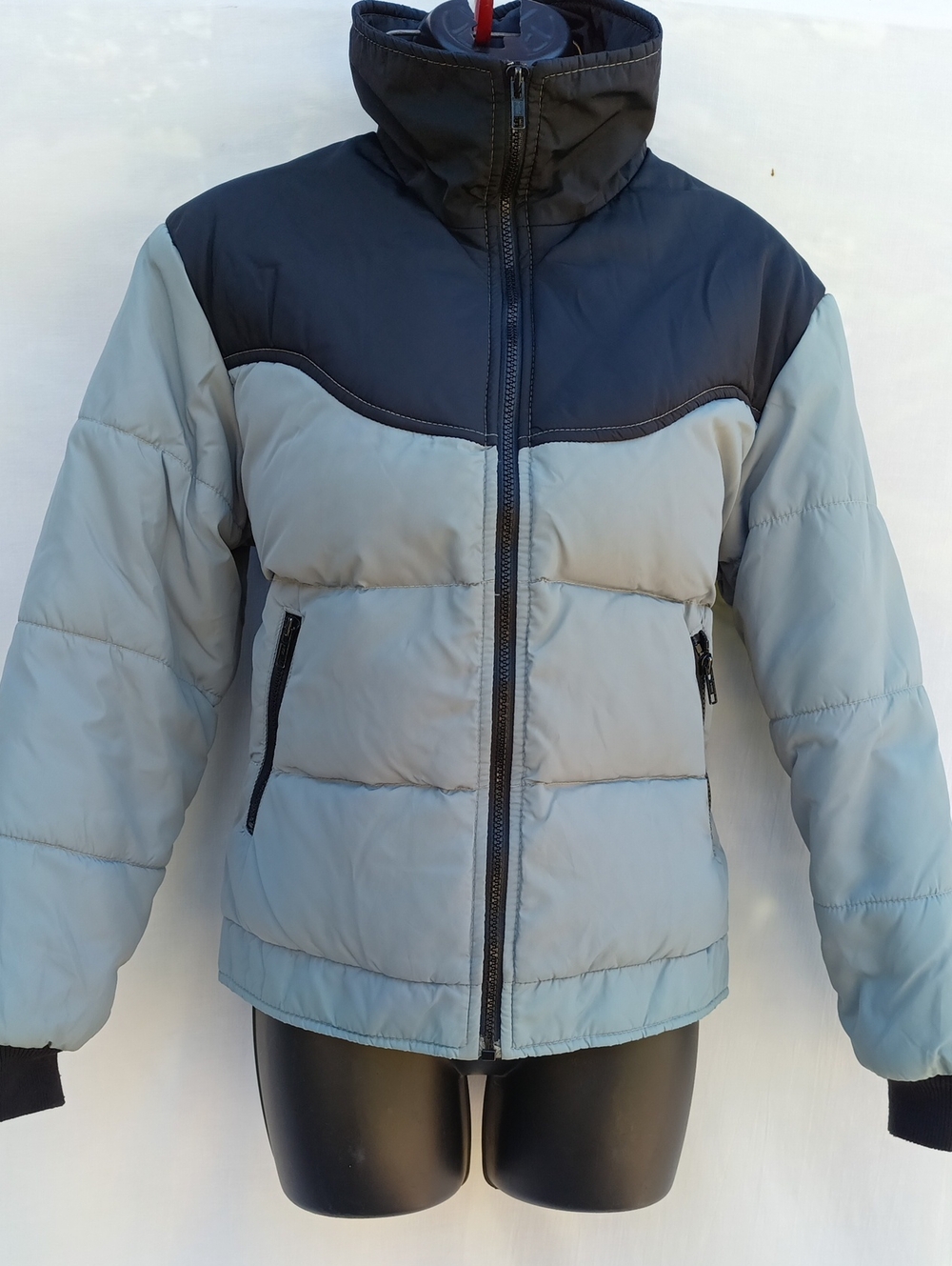 Vintage Canadian 70s80s Rocky Mountain Down Puffer Jacket Two-Tone Western Yoke